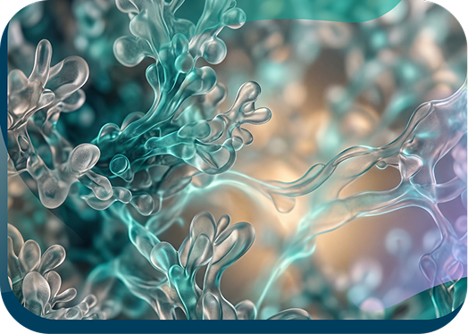 Microscopic view of immune cells